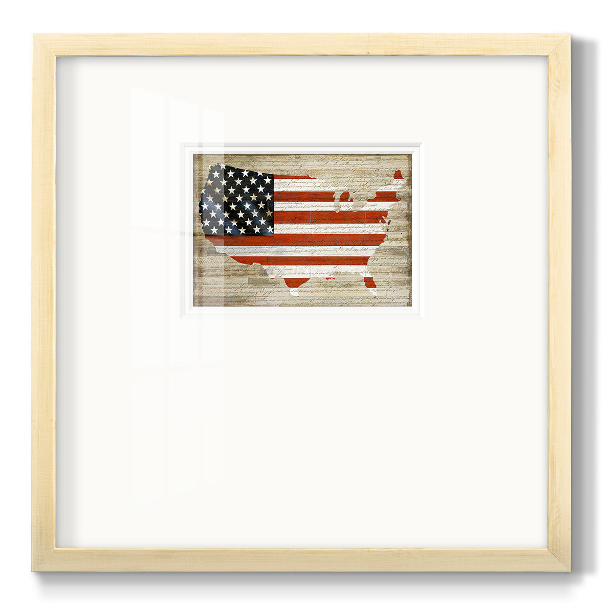 American Flag - Double Matboard Framed Print