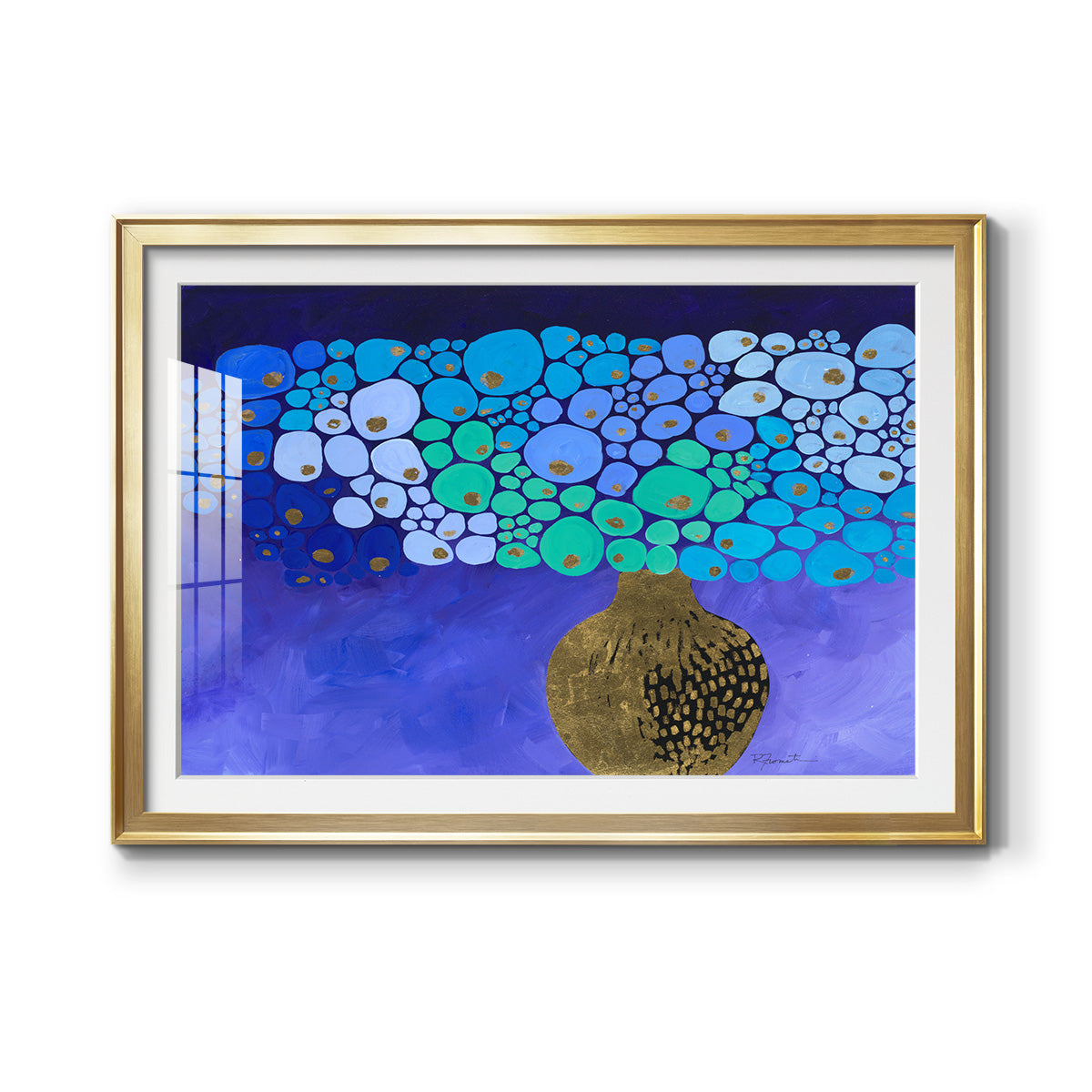 Blue Poppies II - Modern Framed Art Print