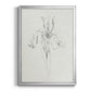 Neutral Iris Sketch I - Modern Framed Canvas Print