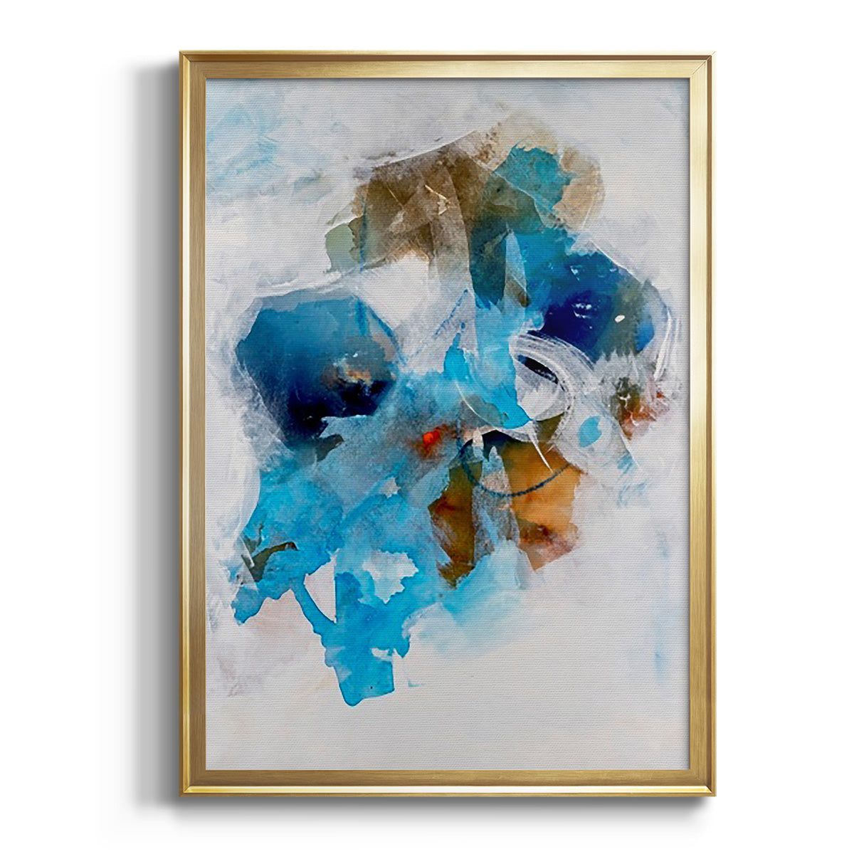 Misty Blue I - Modern Framed Canvas Print