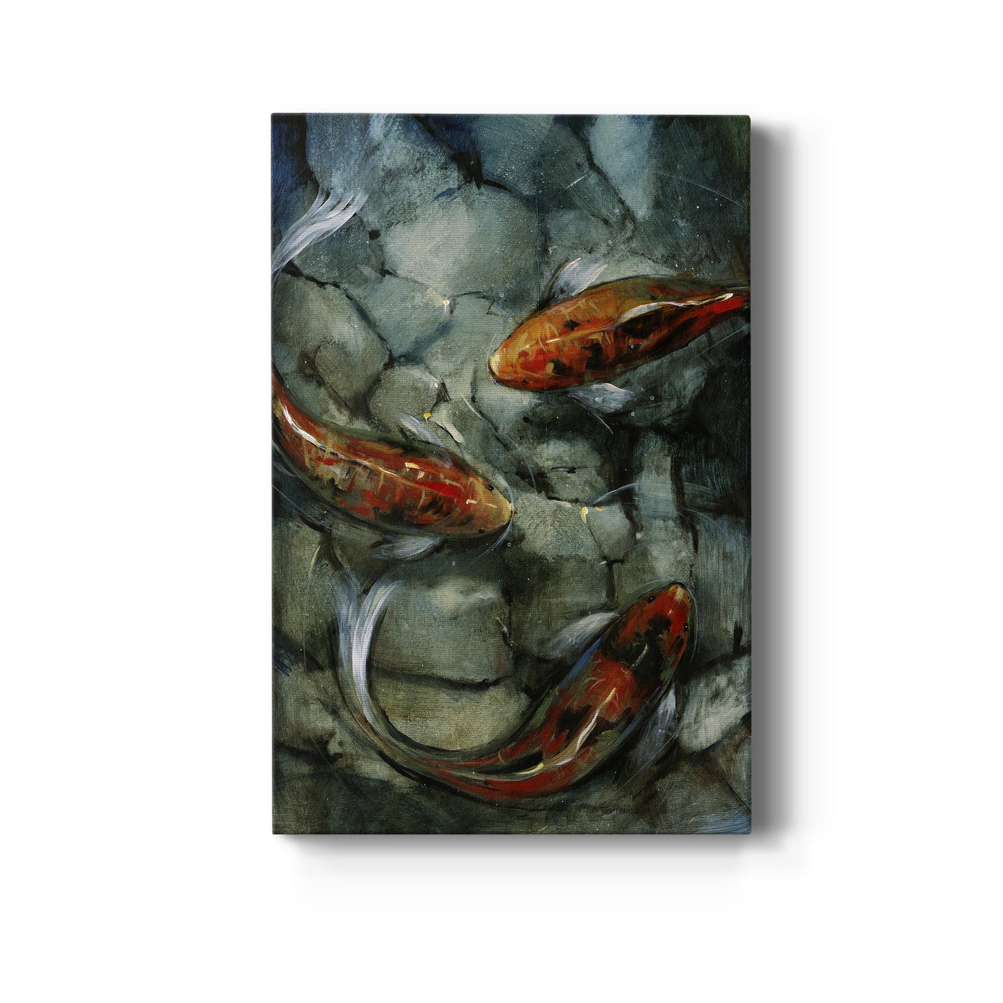 Tres Koi II Premium Gallery Wrapped Canvas - Ready to Hang