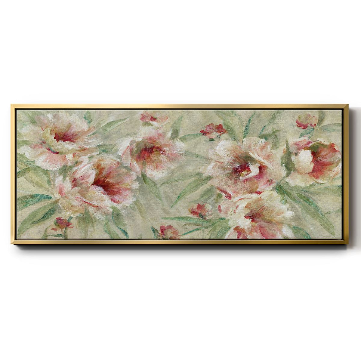 Peony Pleasure - Floater Framed Canvas Print