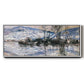 The Seine at Port Villez, Snow Effect, 1885 - Floater Framed Canvas Print