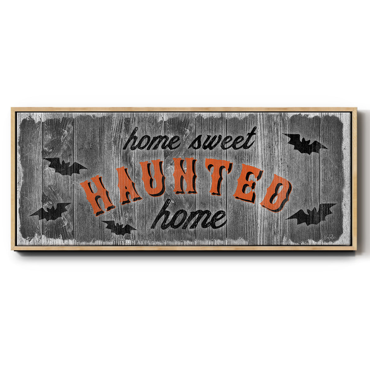 Home Sweet Haunted - Floater Framed Canvas Print