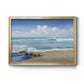 Sweeping Blue - Modern Framed Canvas Print