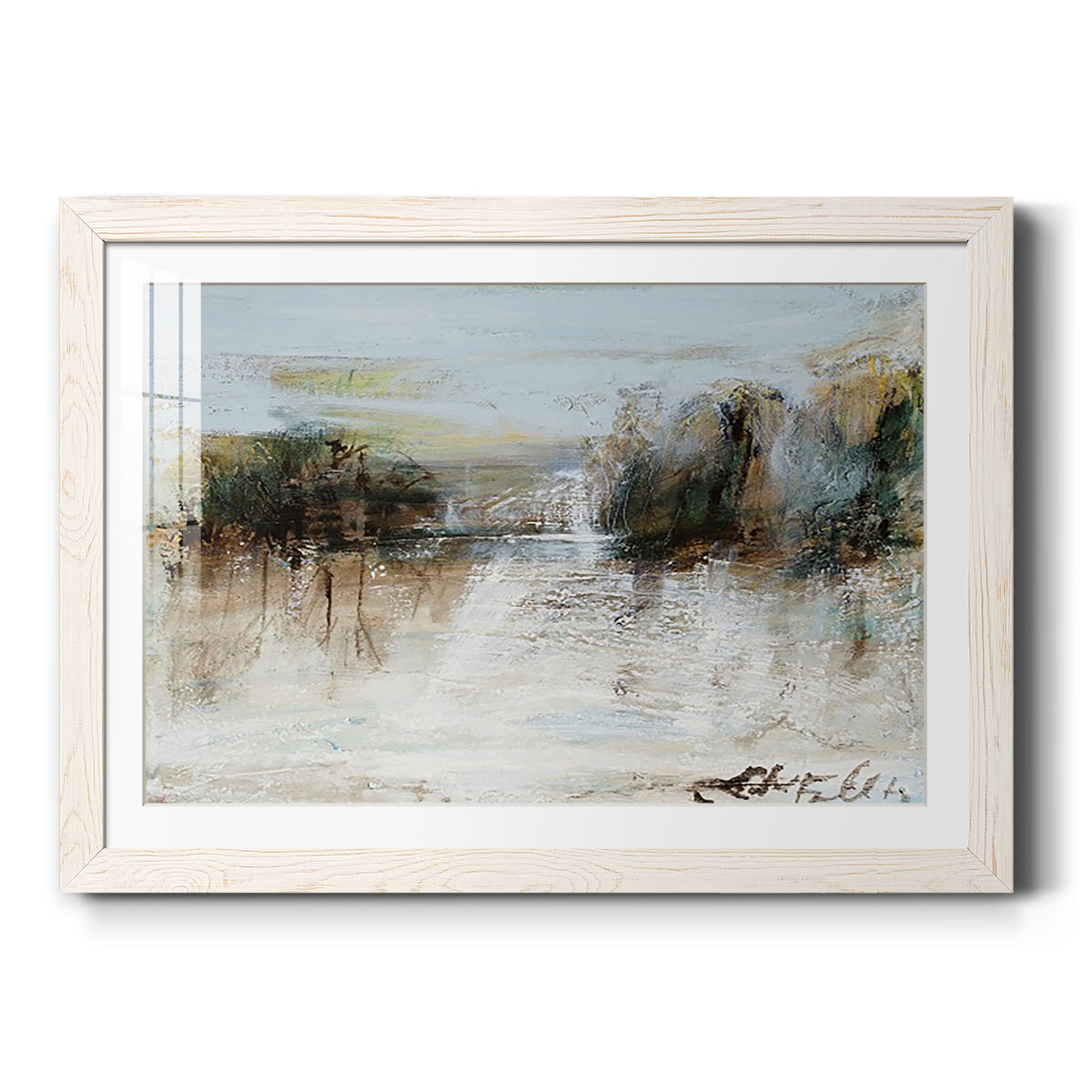 Wintery Horizon I - Barnwood Framed Art Print