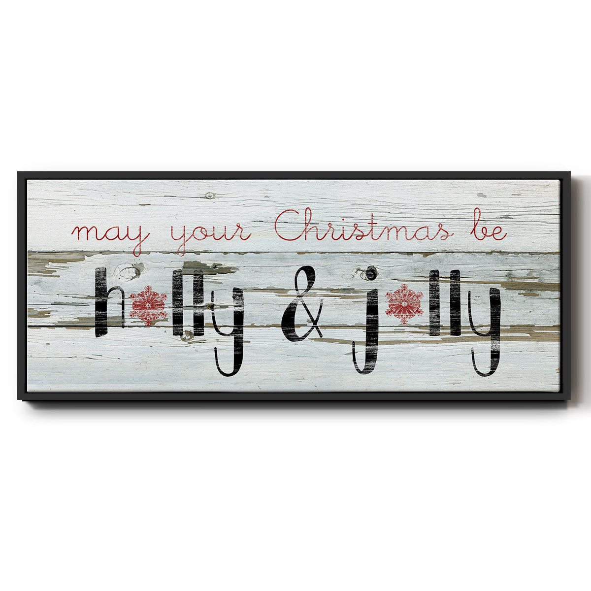 Holly & Jolly - Floater Framed Canvas Print