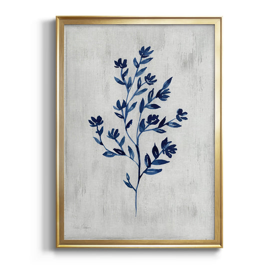 Wild Indigo II - Modern Framed Canvas Print