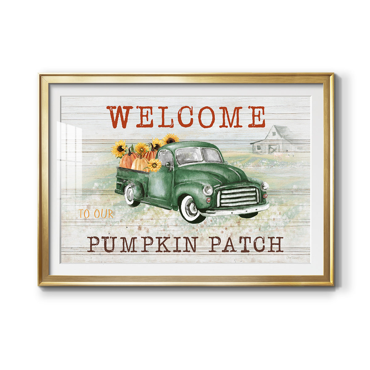 Pumpkin Patch - Modern Framed Art Print