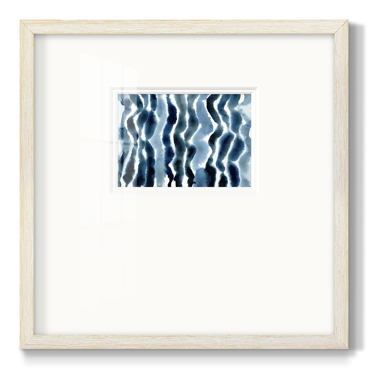 True Blue Wave I Premium Framed Print Double Matboard