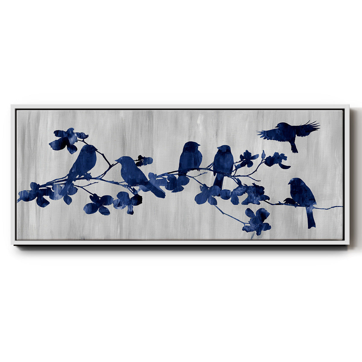 Indigo Hangout - Floater Framed Canvas Print