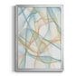 Curves and Waves III - Modern Framed Canvas Print