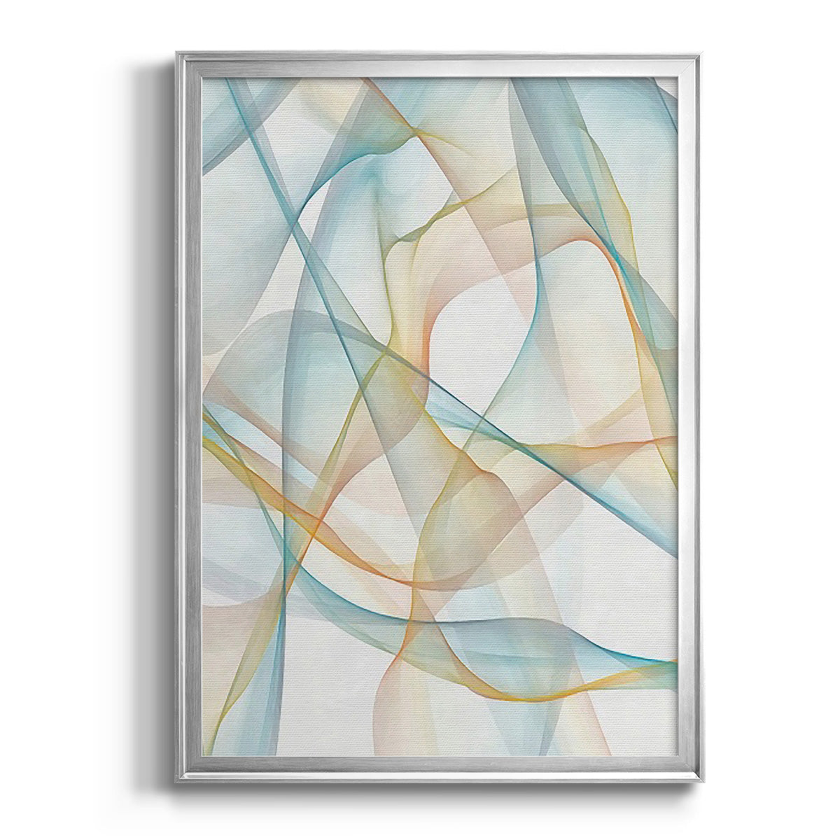 Curves and Waves III - Modern Framed Canvas Print