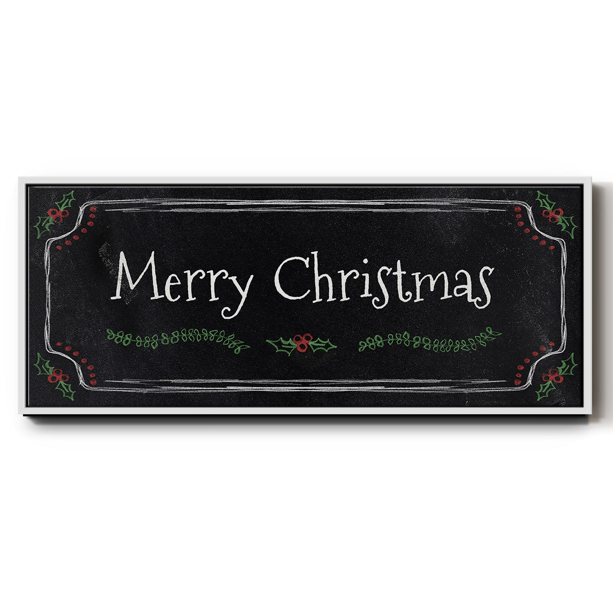 Merry Christmas - Floater Framed Canvas Print
