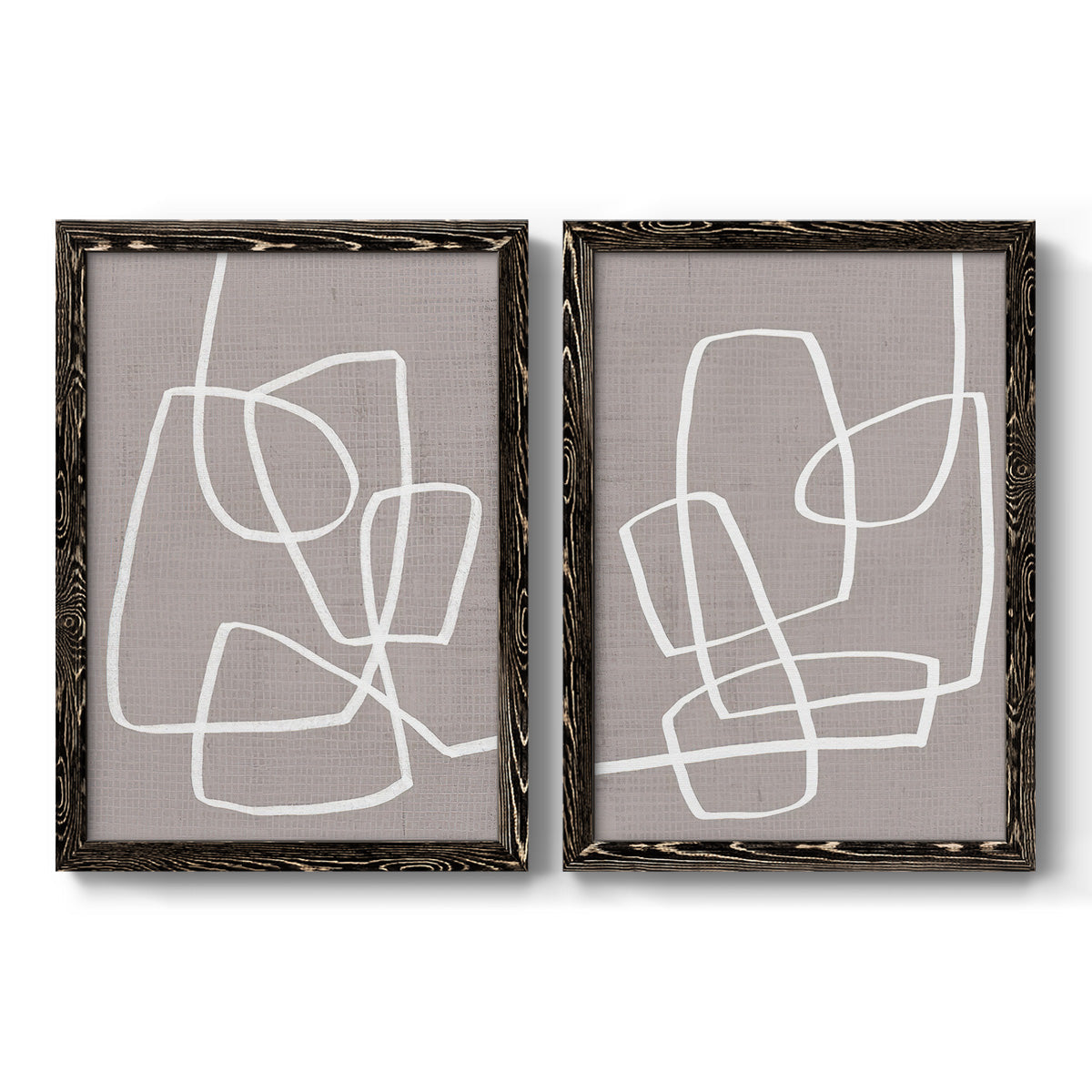 Linen Roundabout I - Premium Framed Canvas 2 Piece Set - Ready to Hang