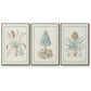 Willow Blue Besler IV - Framed Premium Gallery Wrapped Canvas L Frame 3 Piece Set - Ready to Hang