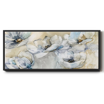 Soft Blooms - Floater Framed Canvas Print