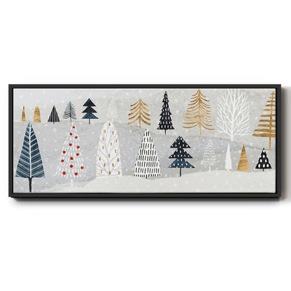 Christmas Chalet Collection D - Floater Framed Canvas Print