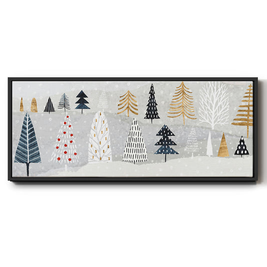 Christmas Chalet Collection D - Floater Framed Canvas Print