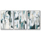 Sea Cavern Strata I - Framed Premium Gallery Wrapped Canvas L Frame 3 Piece Set - Ready to Hang