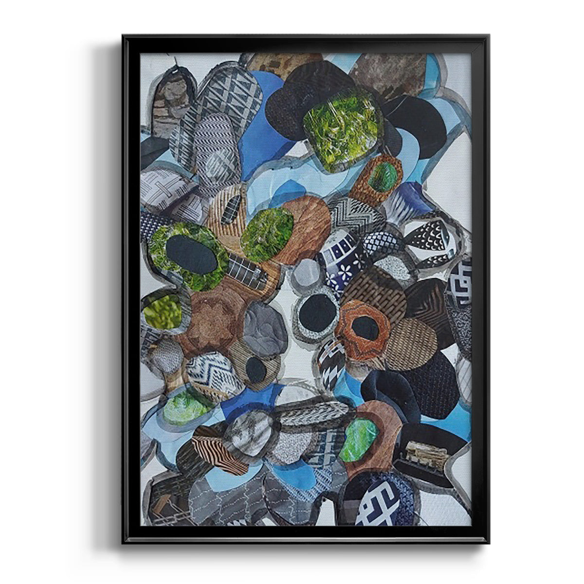 Catalina Island Blue Glass - Modern Framed Canvas Print