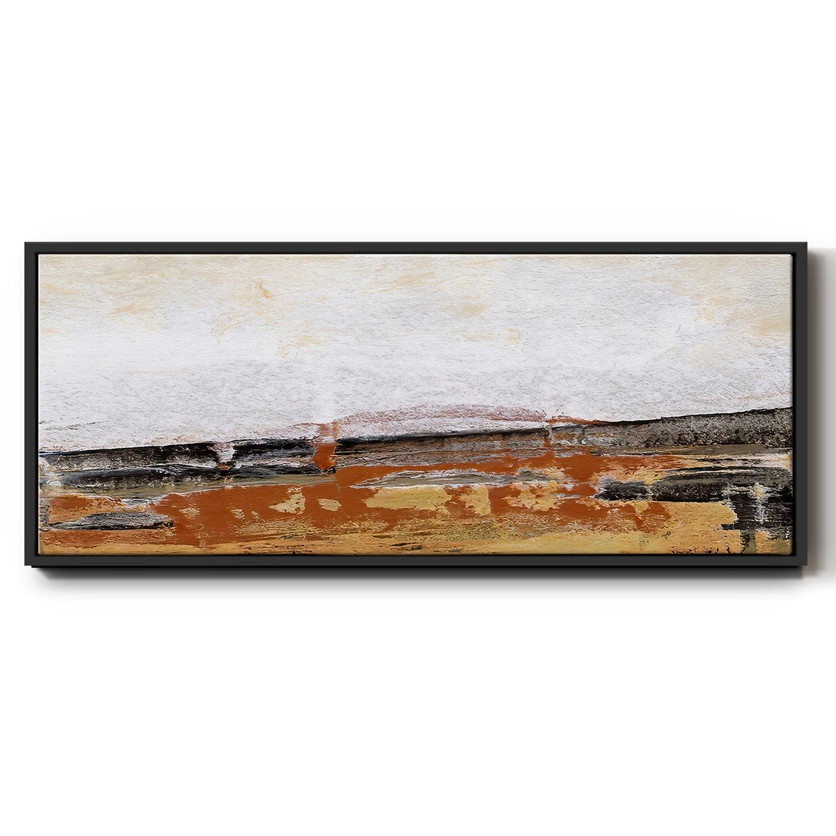 Bridges Ochre III - Floater Framed Canvas Print
