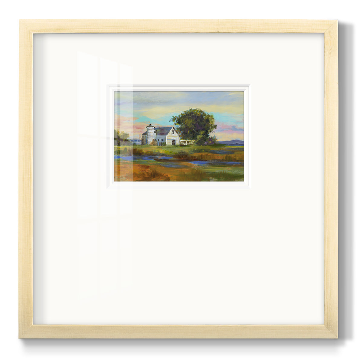 Down by the Barn - Double Matboard Framed Print