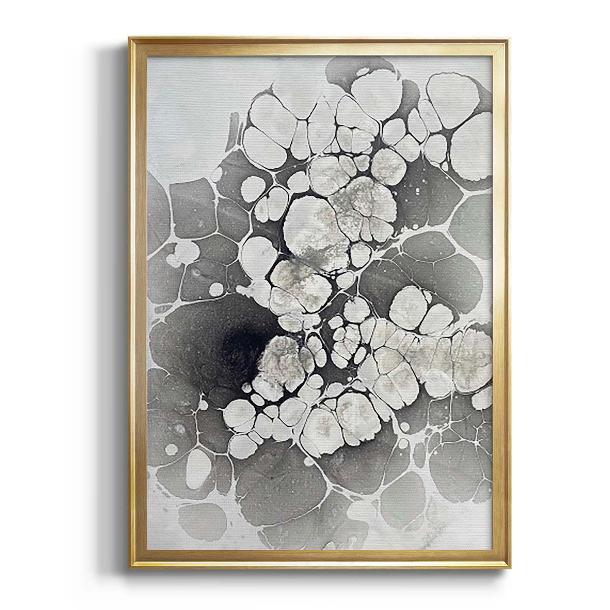 Marbling VII - Modern Framed Canvas Print