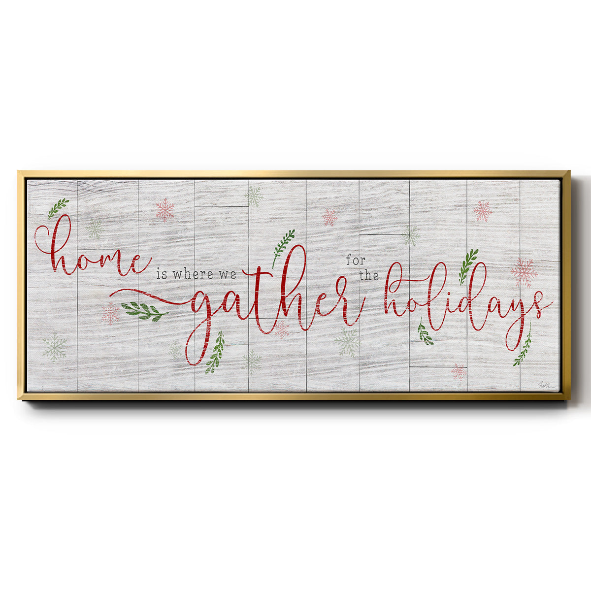 Holidays Gather - Floater Framed Canvas Print