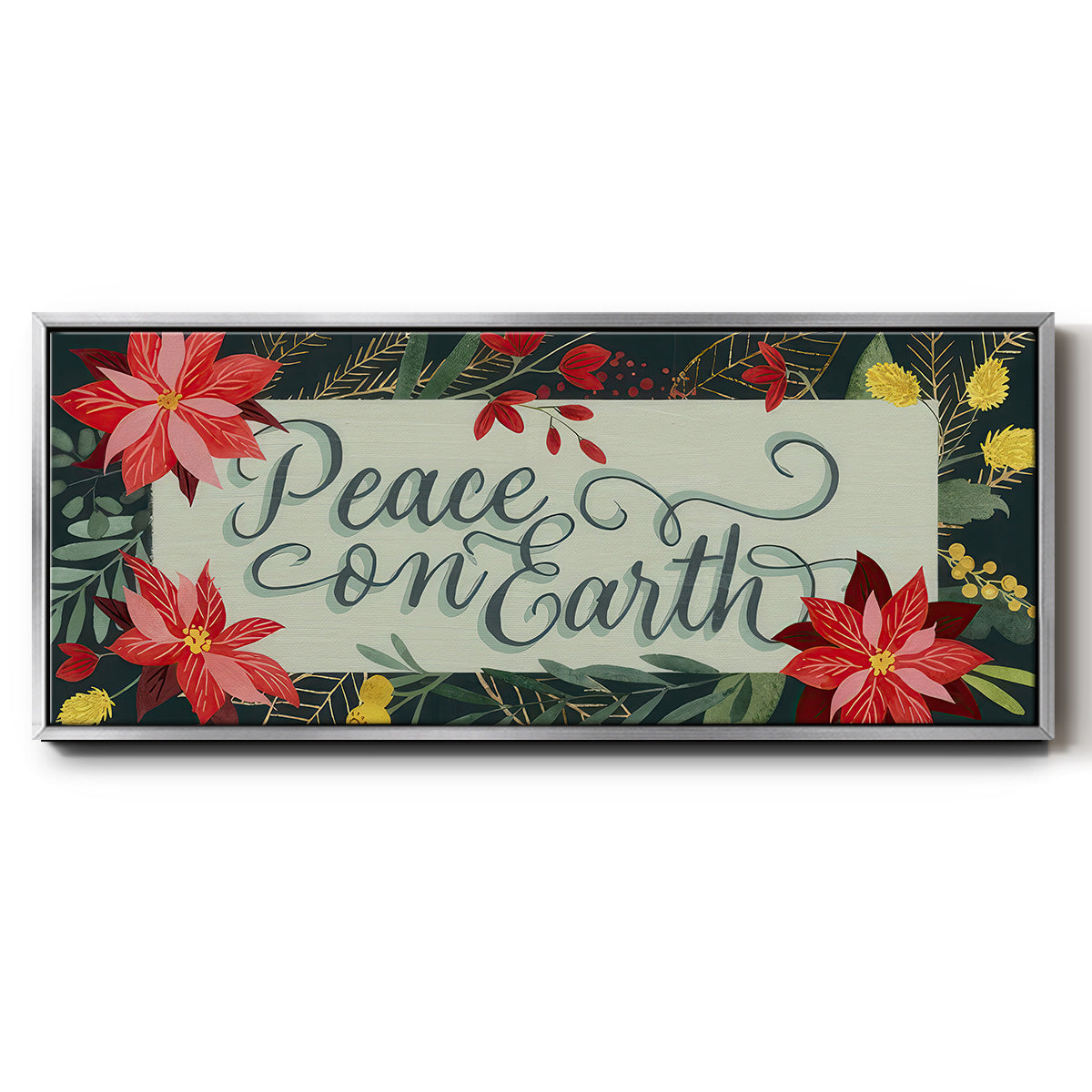 Bright Christmas Night Collection D - Floater Framed Canvas Print