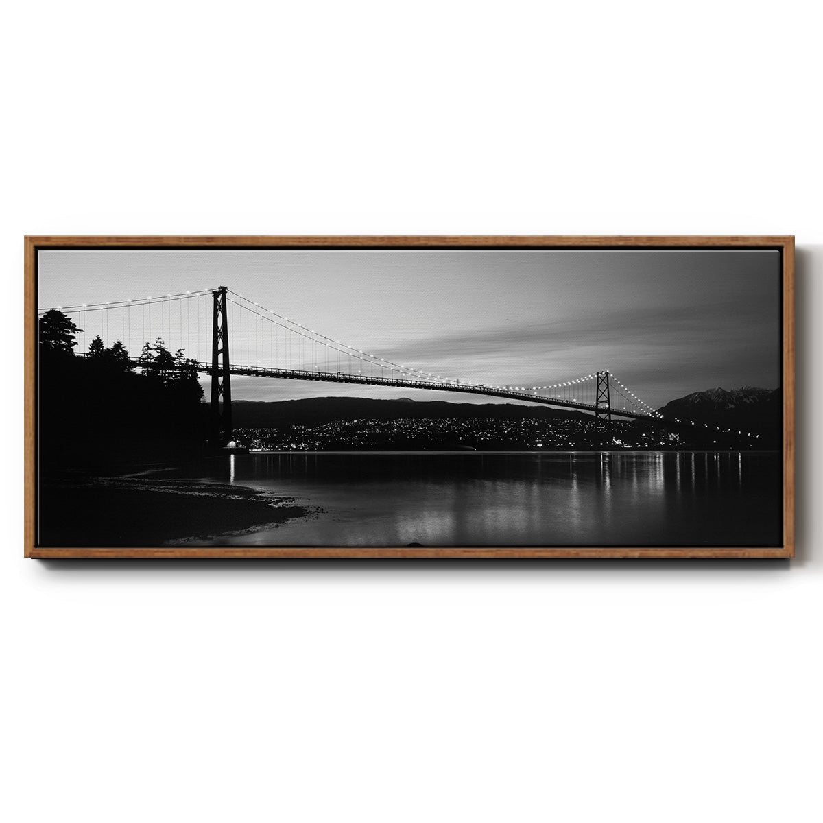Lions Gate Inlet - Floater Framed Canvas Print