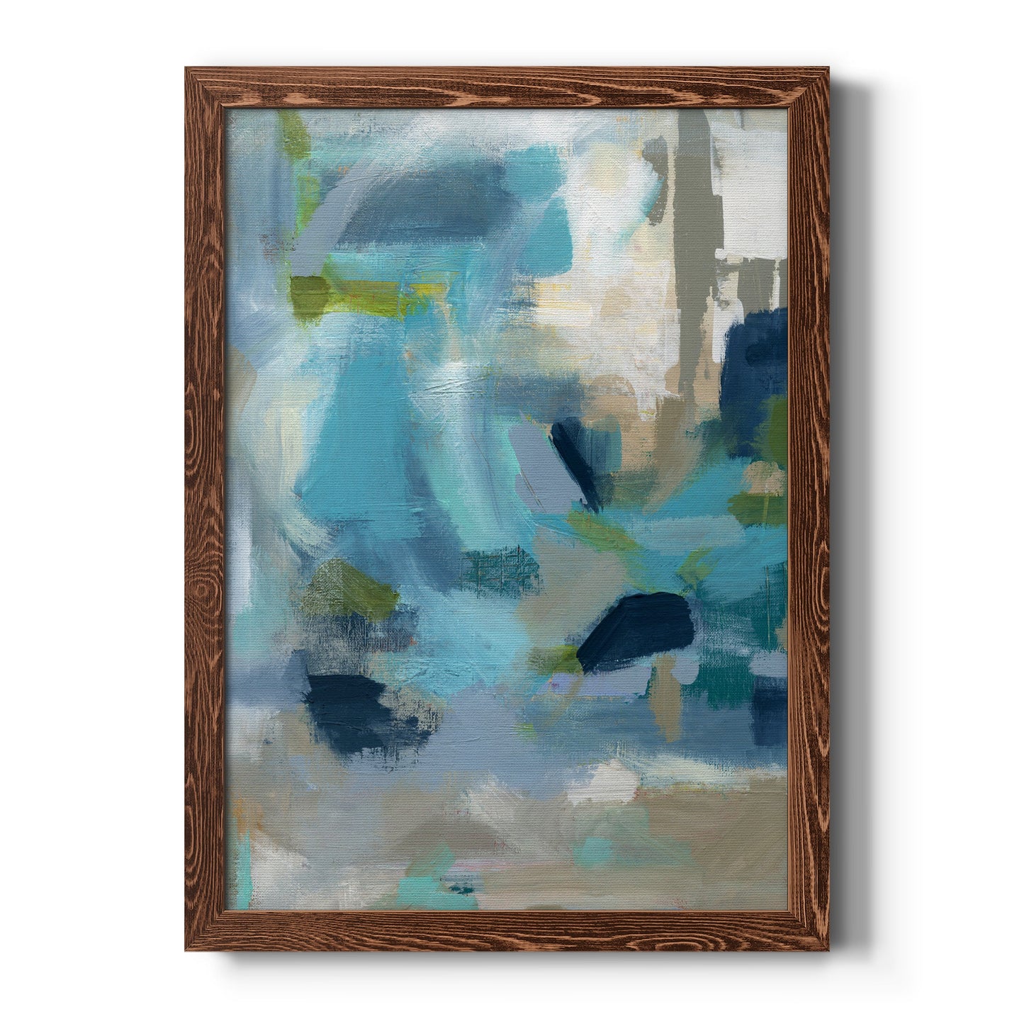 Circle the Beachfront - Barnwood Framed Canvas Print