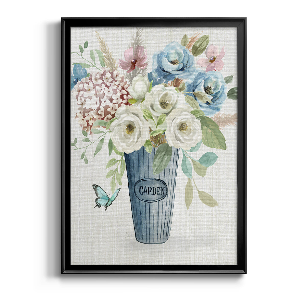 Garden Bouquet - Modern Framed Canvas Print