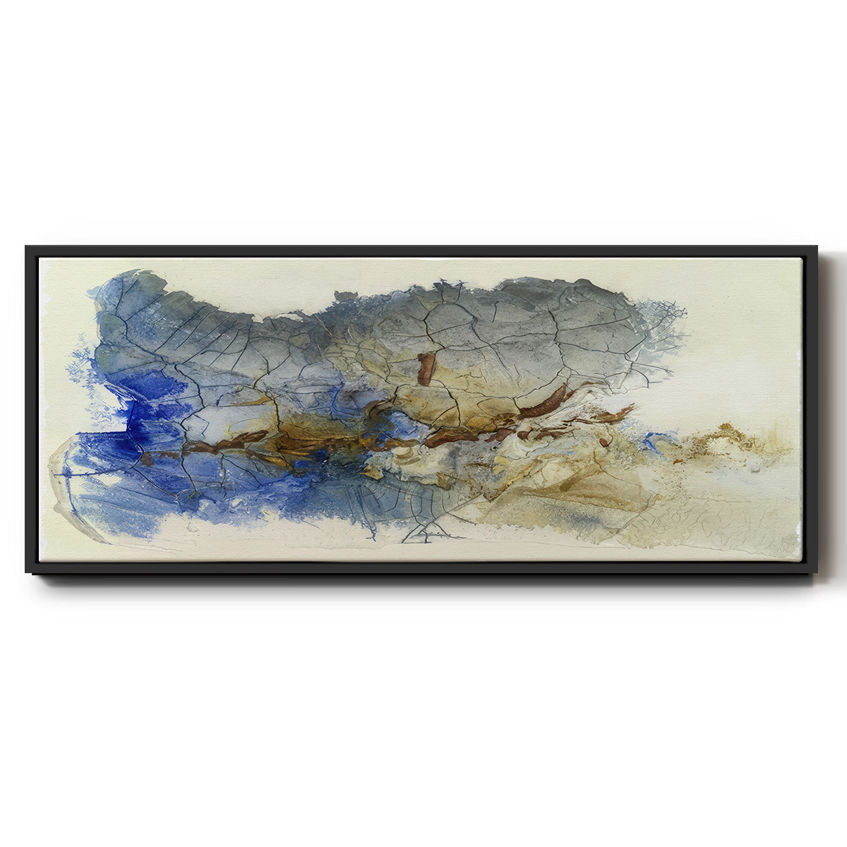 Golden Cleft I  - Floater Framed Canvas Print