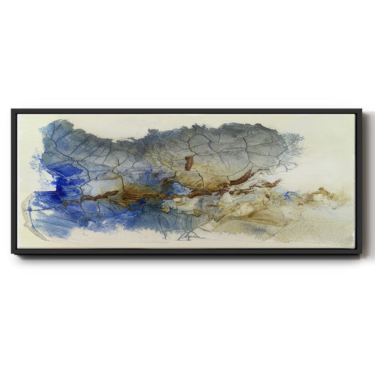 Golden Cleft I  - Floater Framed Canvas Print