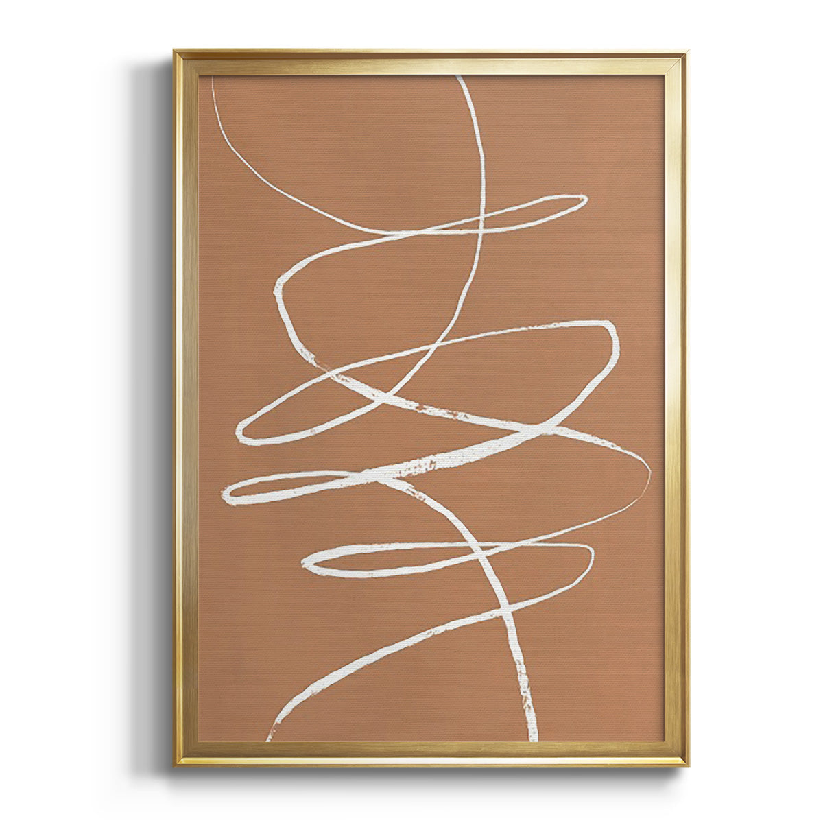 Terracotta Drift II - Modern Framed Canvas Print