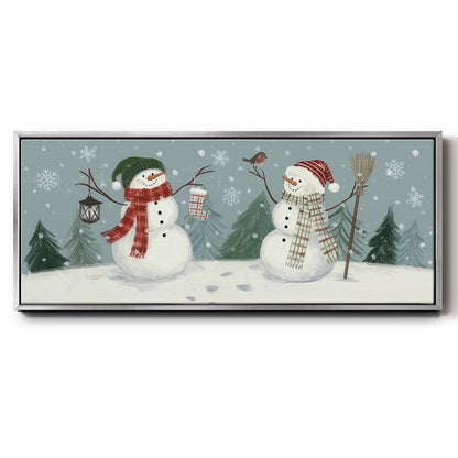 Jolly Snowman Collection D - Floater Framed Canvas Print