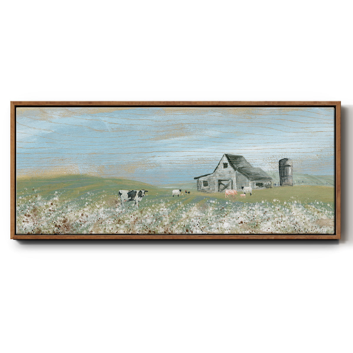 Cotton Fields - Floater Framed Canvas Print