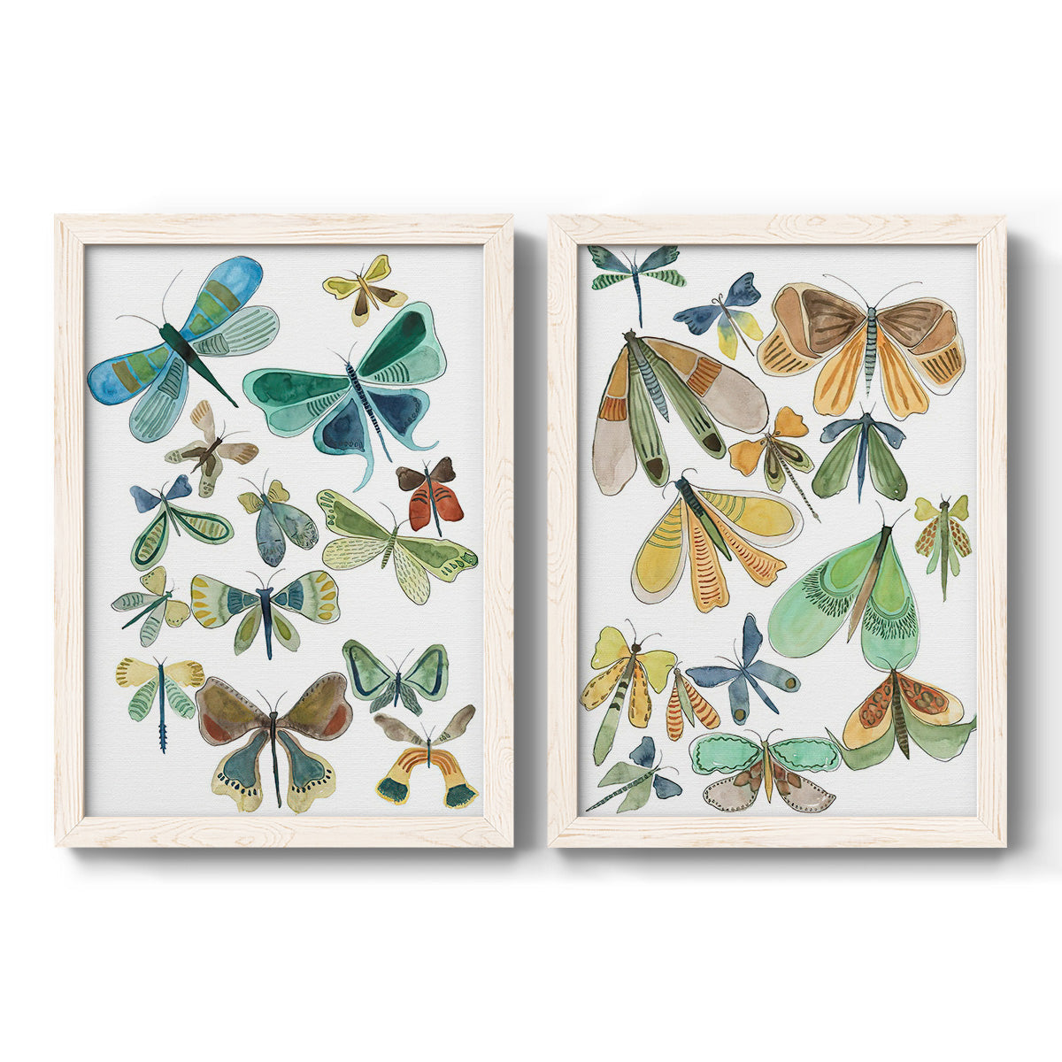 Wings Galore I - Premium Framed Canvas 2 Piece Set - Ready to Hang