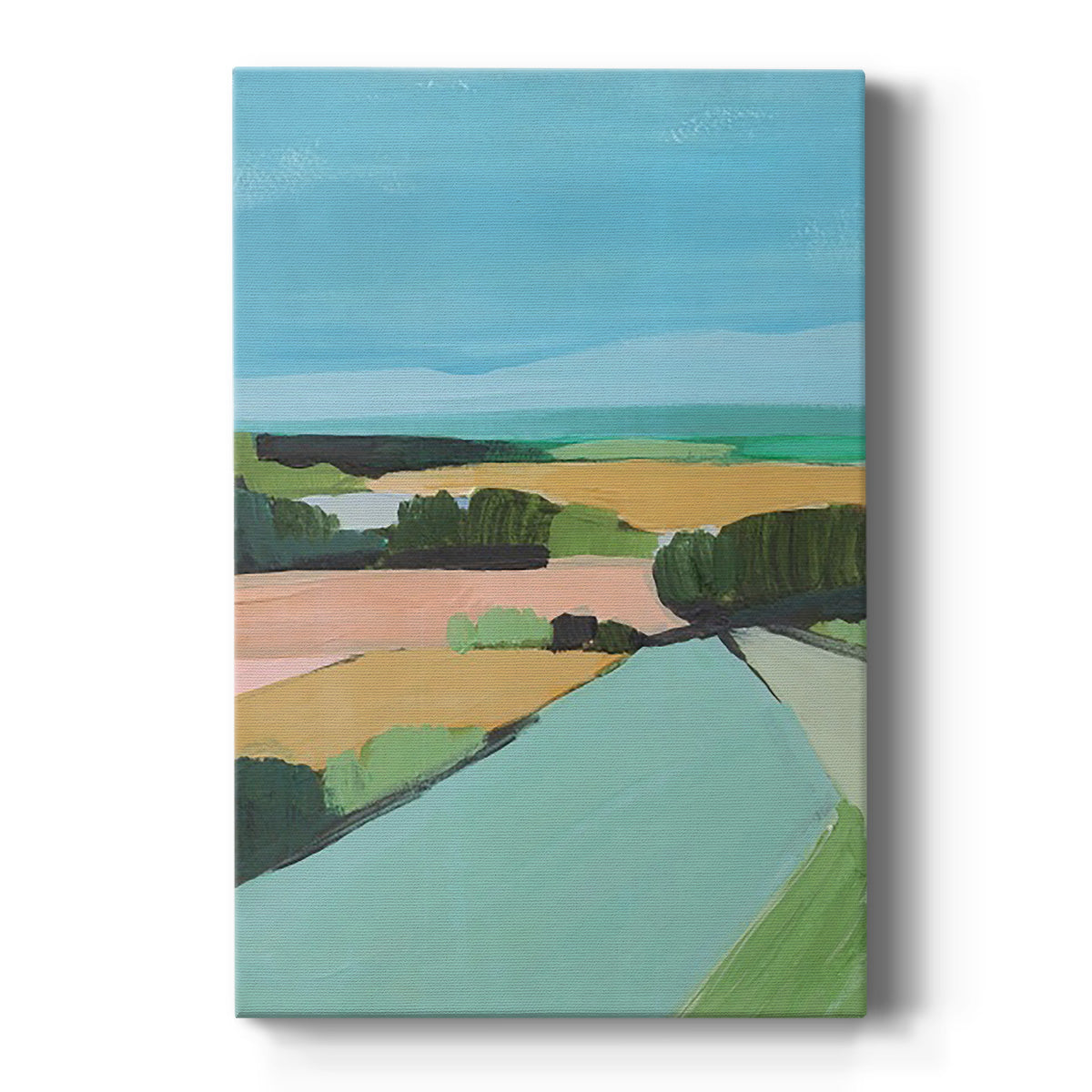 Bright Colored Countryside II Premium Gallery Wrapped Canvas - Ready to Hang