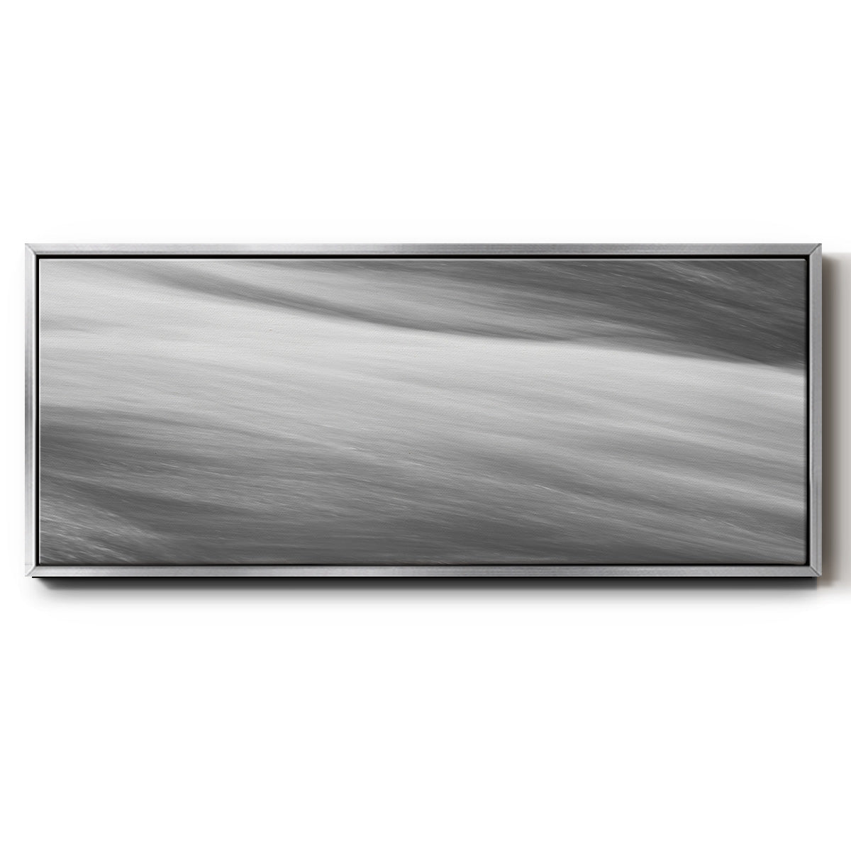 Black & White Water Panel VI - Floater Framed Canvas Print