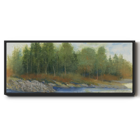 From the Banks I - Floater Framed Canvas Print