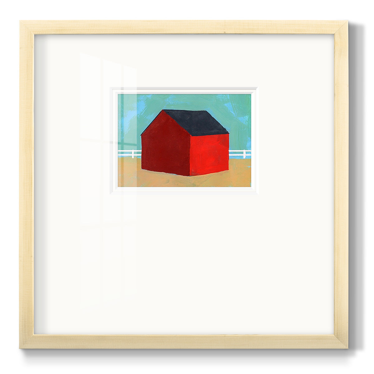 Big Red One IV - Double Matboard Framed Print