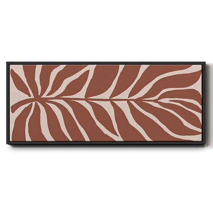 Terra Cotta Block Palms I - Floater Framed Canvas Print