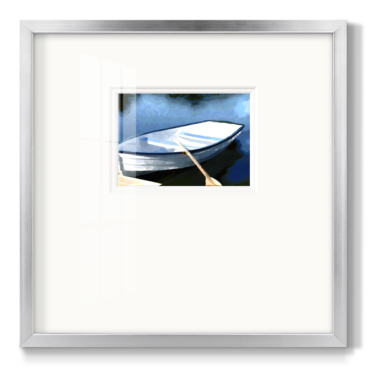 Colorful Rowboat III - Double Matboard Framed Print