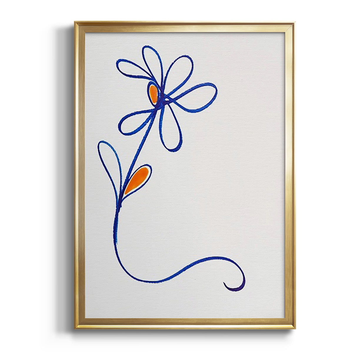 Wobbly Blooms I - Modern Framed Canvas Print