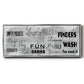 Laundry Rules - Floater Framed Canvas Print