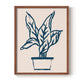 Navy Plant Sketches II - Restickable Framed Art Print