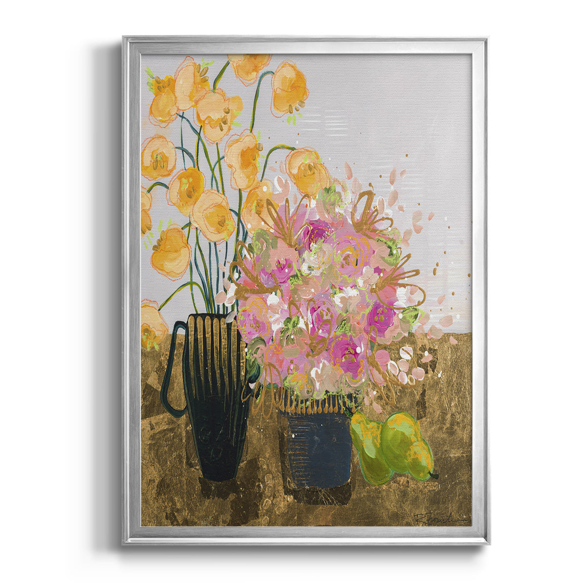 Not So Still Life - Modern Framed Canvas Print