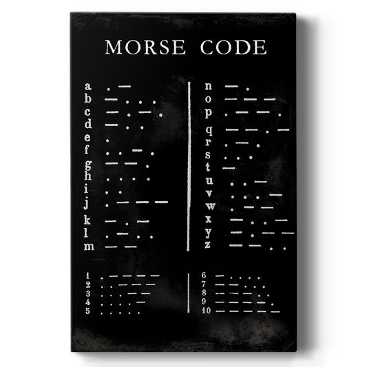 Morse Code Chart - Canvas Art Print